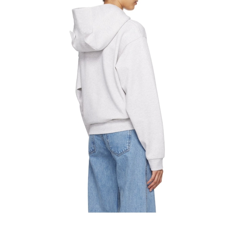 Coperni Long-sleeved Hooded Hoodie In White