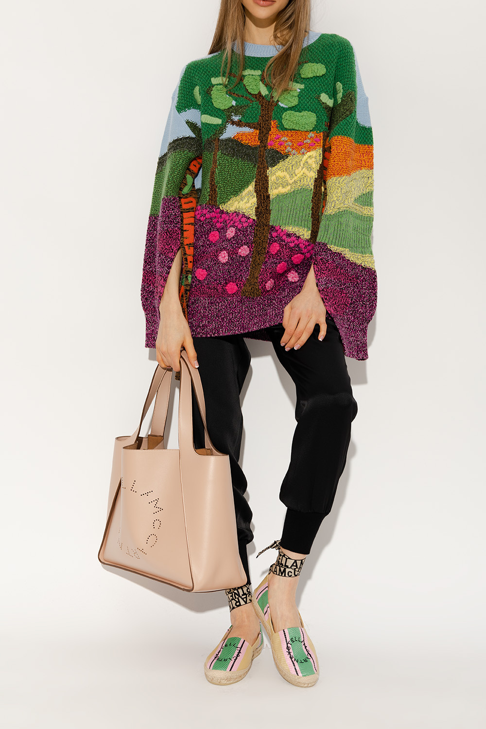 Shop Stella Mccartney Color-block Espadrilles In Brown