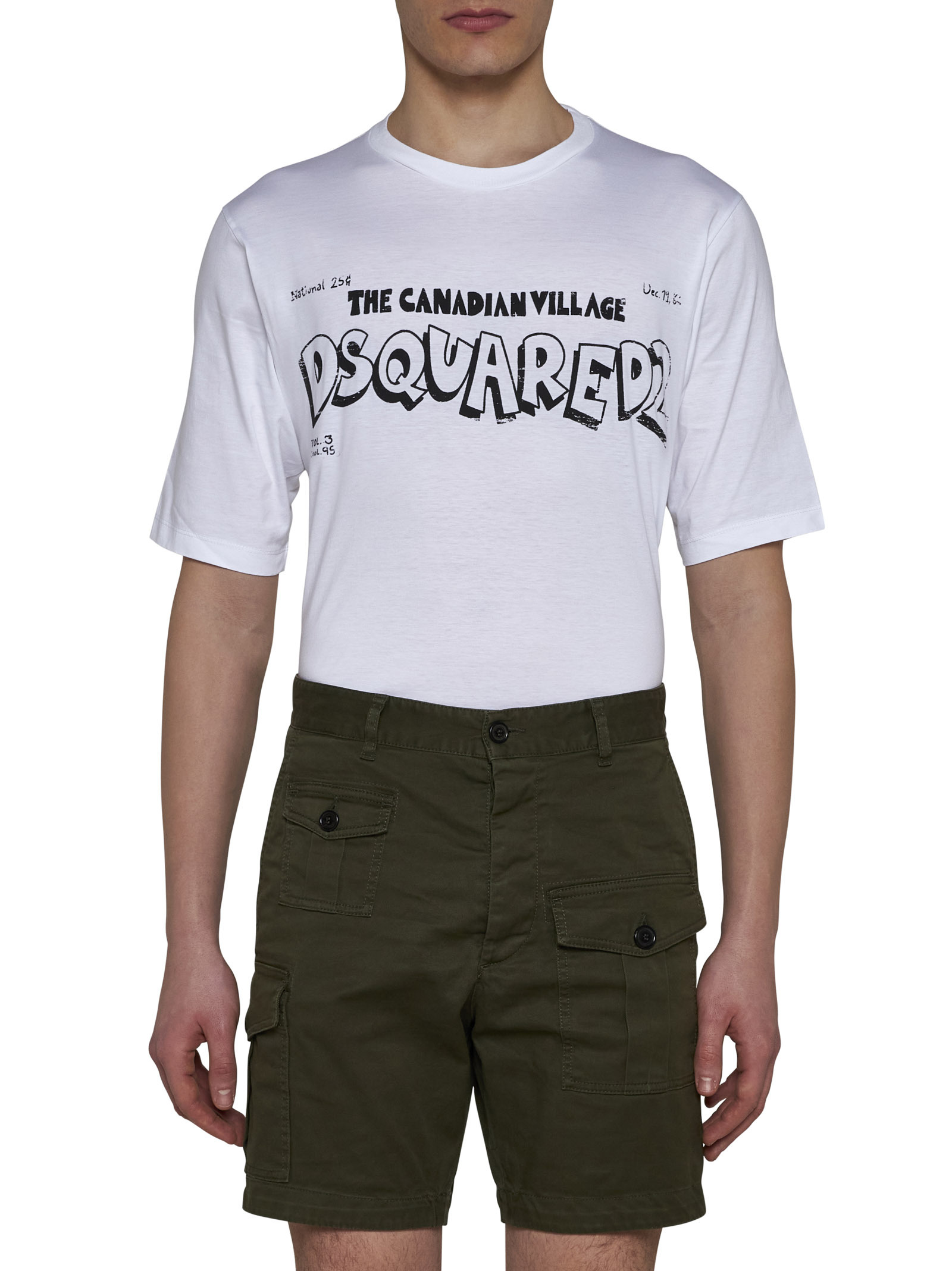 Dsquared2 Cargo Style Shorts Featuring Multiple Pockets In Green