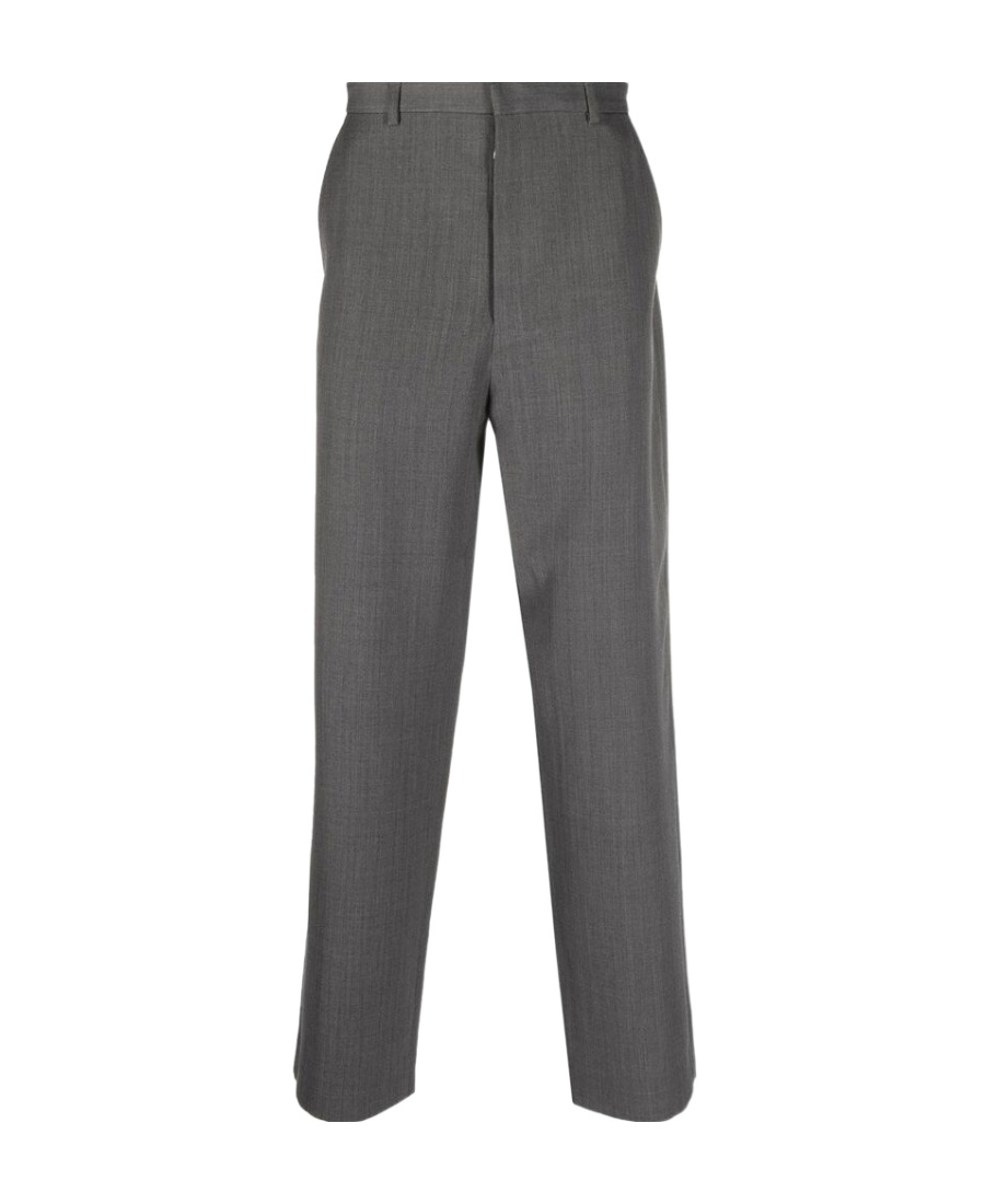 Acne Studios Logo Casual Pants In Gray