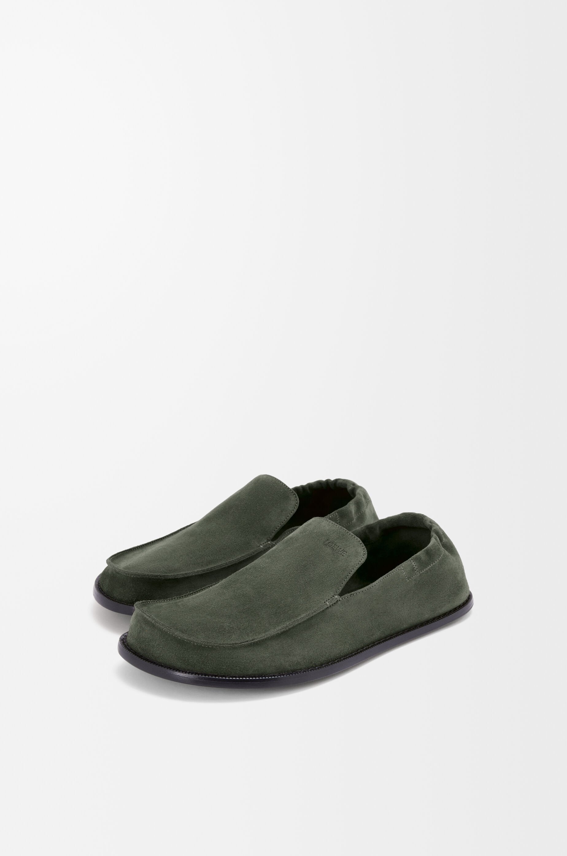 Loewe Flex Loafer In Suede In Gray
