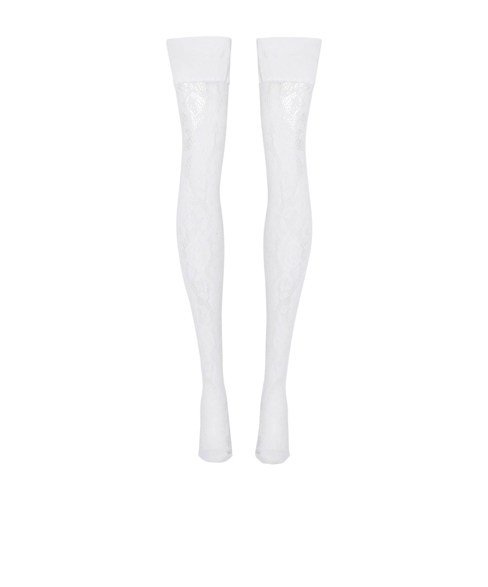 Alessandra Rich Lace Pantyhose In White