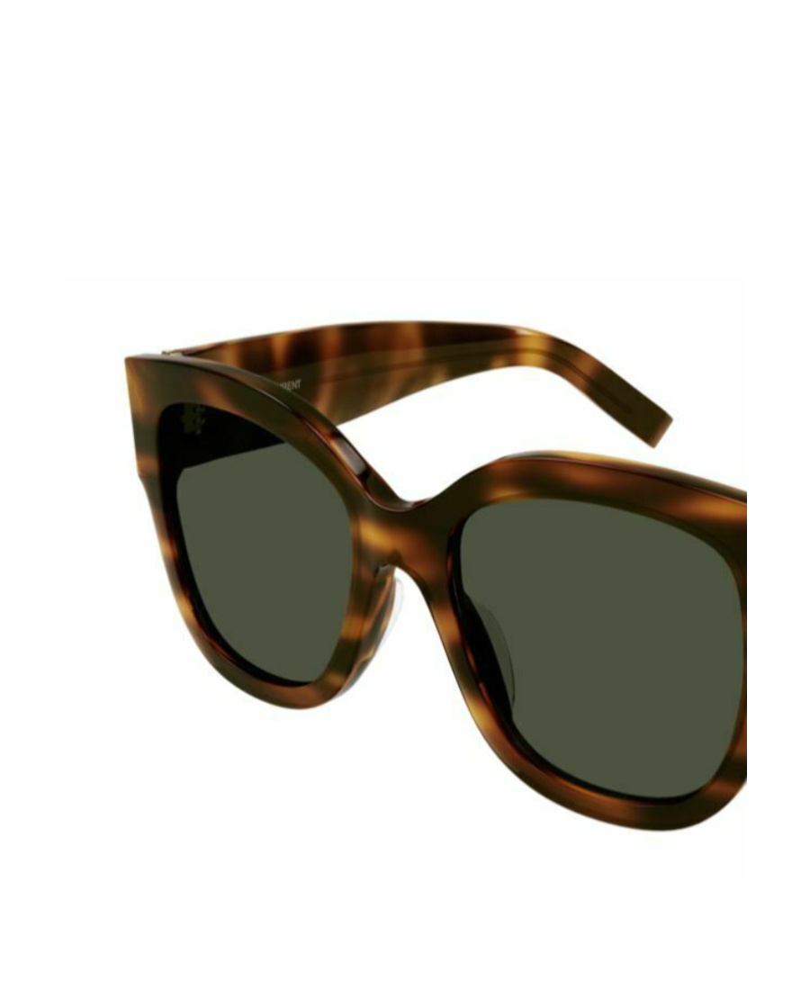 Saint Laurent Multicolored Logo Sunglasses In Black