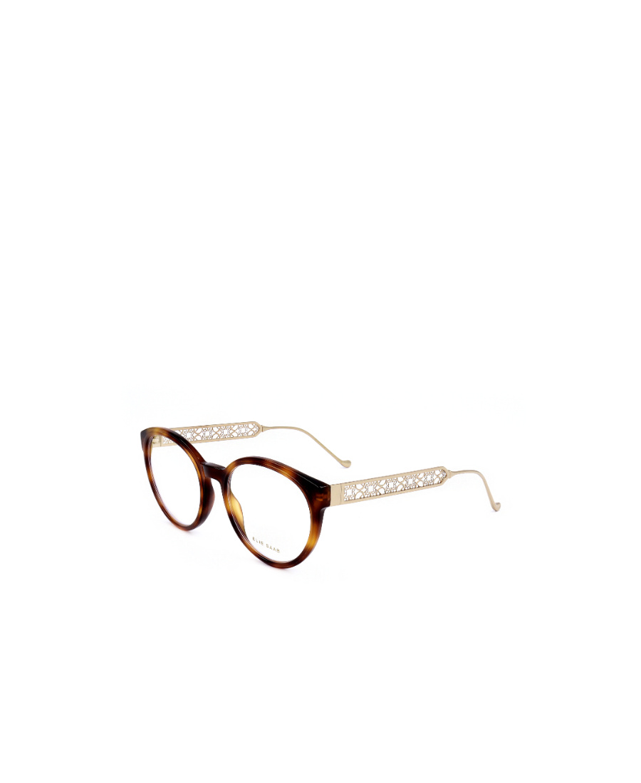 Elie Saab Round Frame Glasses In Brown
