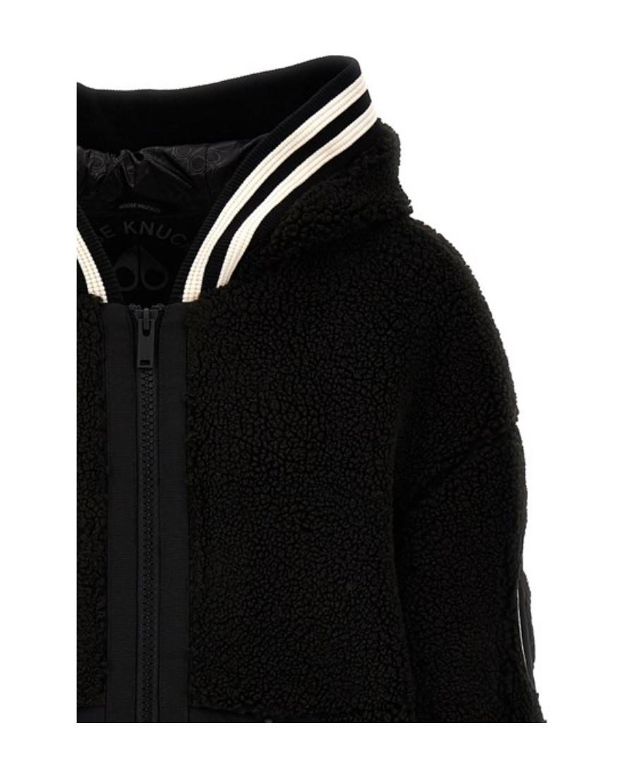 Moose Knuckles Long-sleeved Zipper Casual Jacket In Black