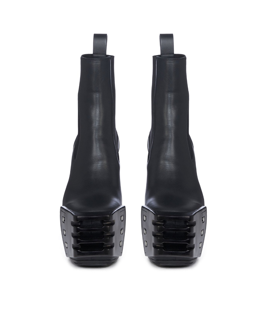 Rick Owens Luxor Grilled 120mm Platform Boots In Black