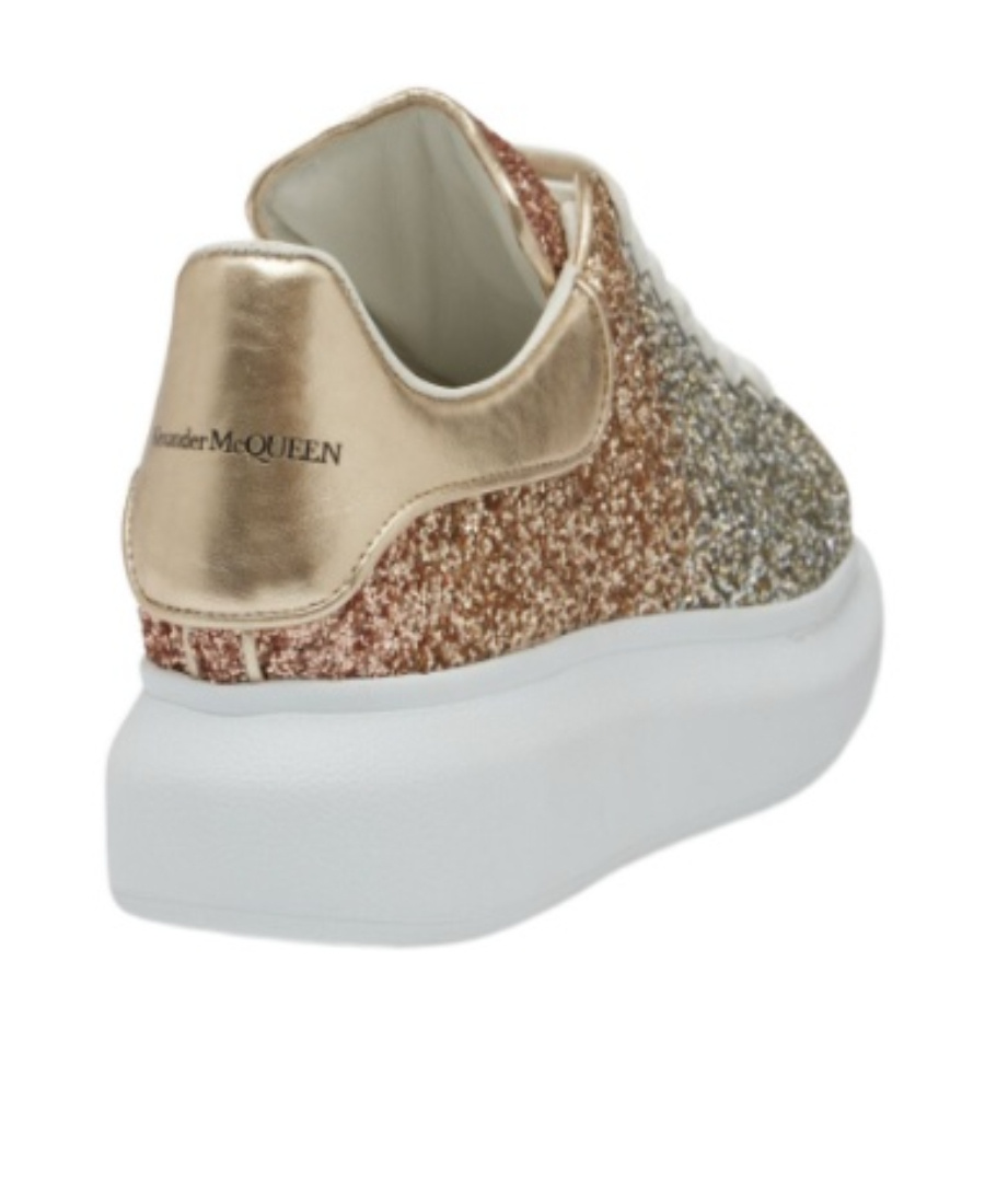 Alexander Mcqueen Oversized Glitter Chunky Sneakers In Yellow