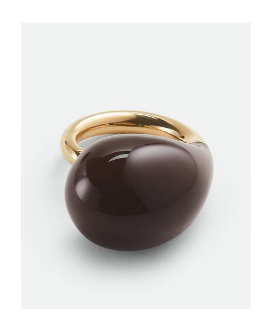 Bottega Veneta Logo Ring In Black