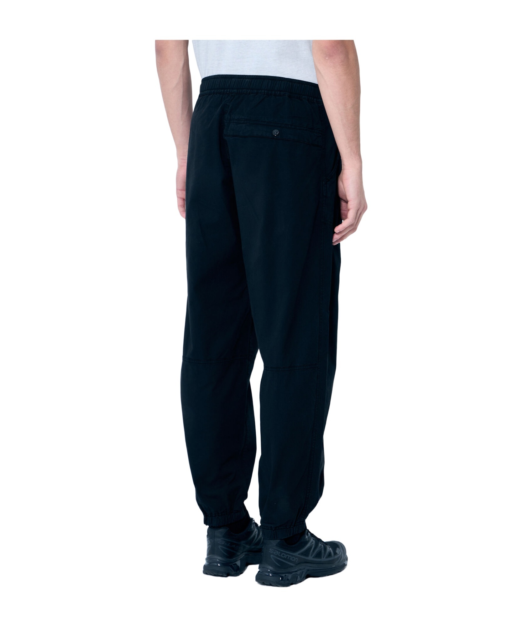 Stone Island Men Compass Patch Cargo Pants In Black