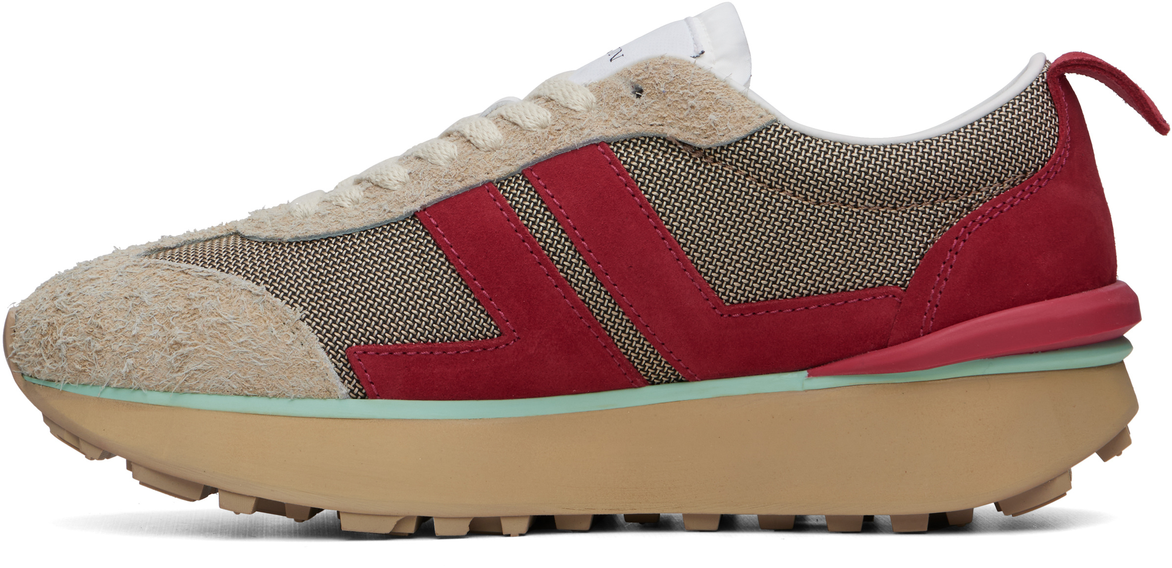 Lanvin Bumpr Mesh Sneakers In Red