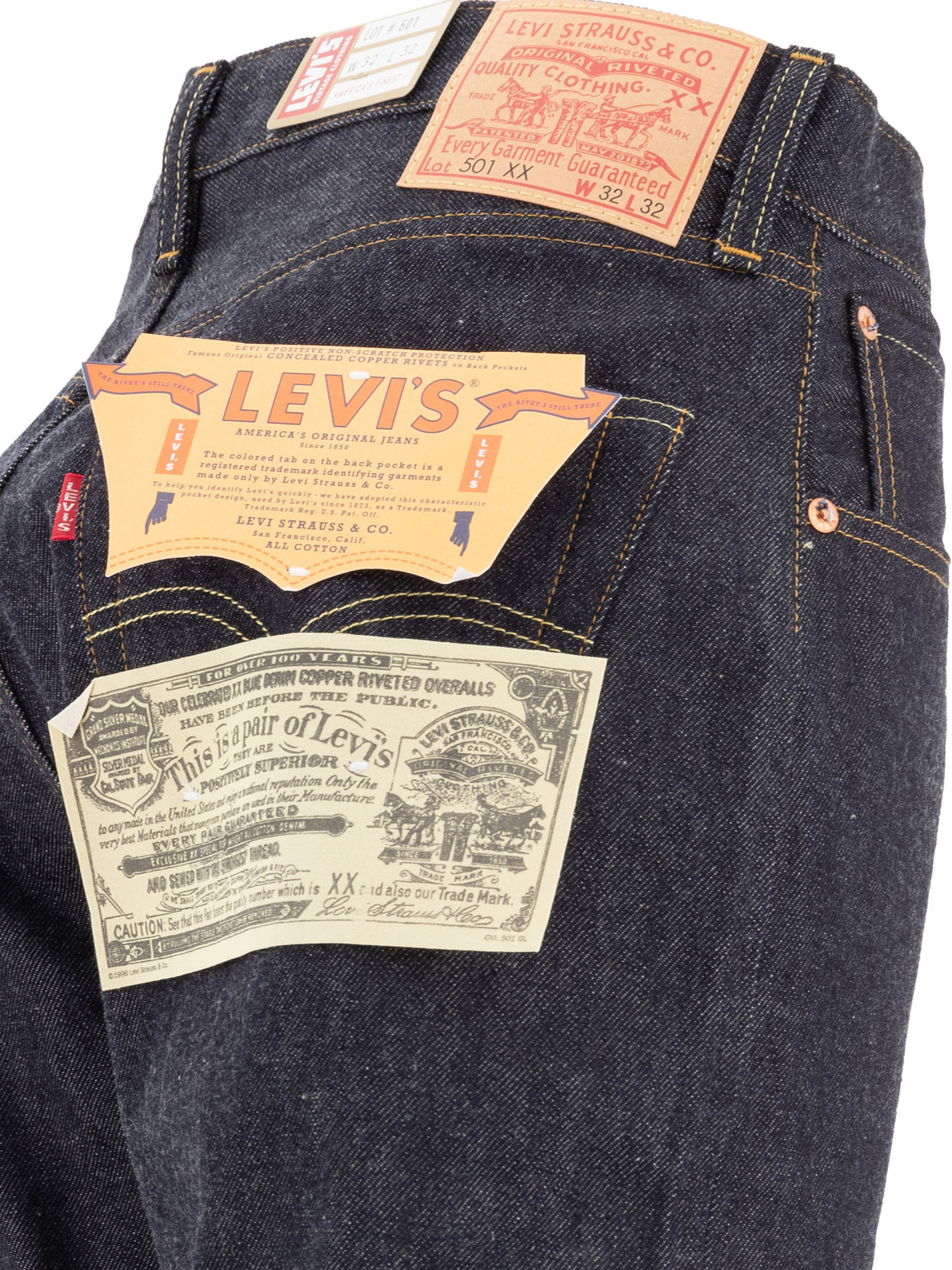 Levi's Men S 1922 501 Jeans Flat Finish Dark Indigo In Blue