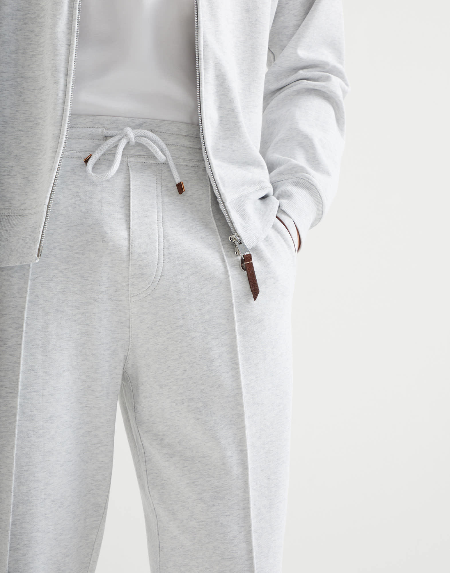 Brunello Cucinelli Track Pants In White