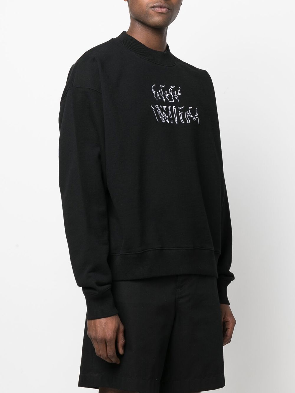 Off-white Arrows-motif Long-sleeve Sweatshirt In Black