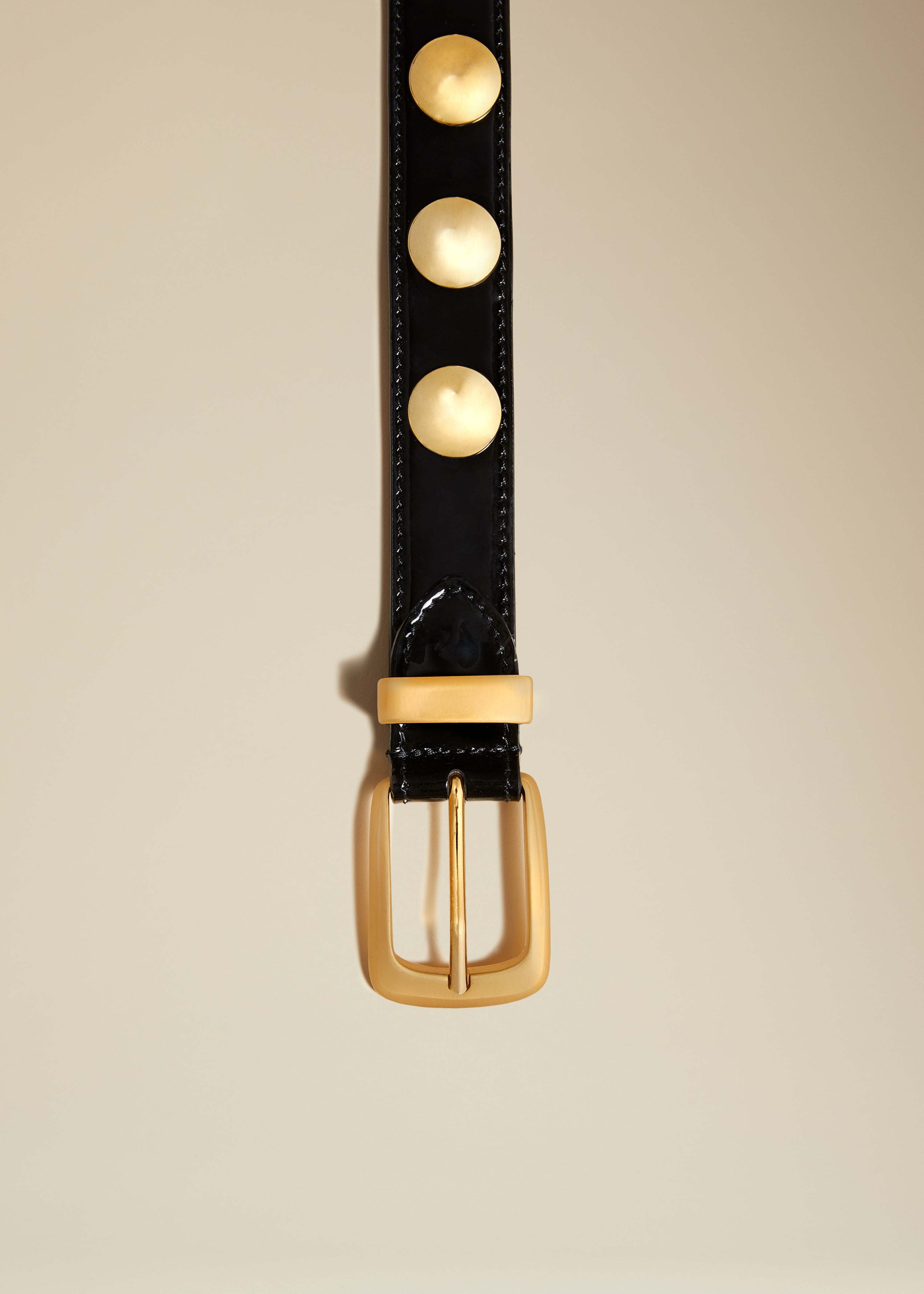 Khaite Rivet Decorative Belt In Black