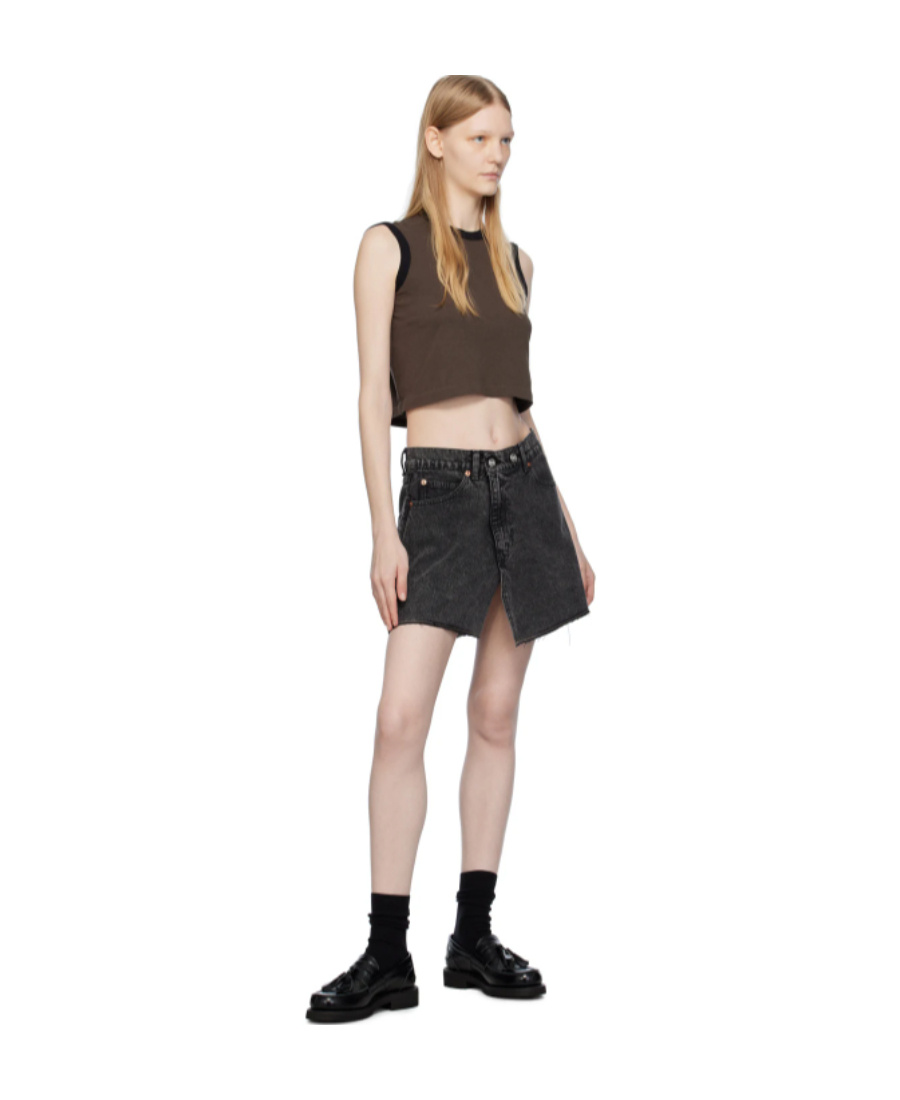 Our Legacy Cover Denim Miniskirt In Black