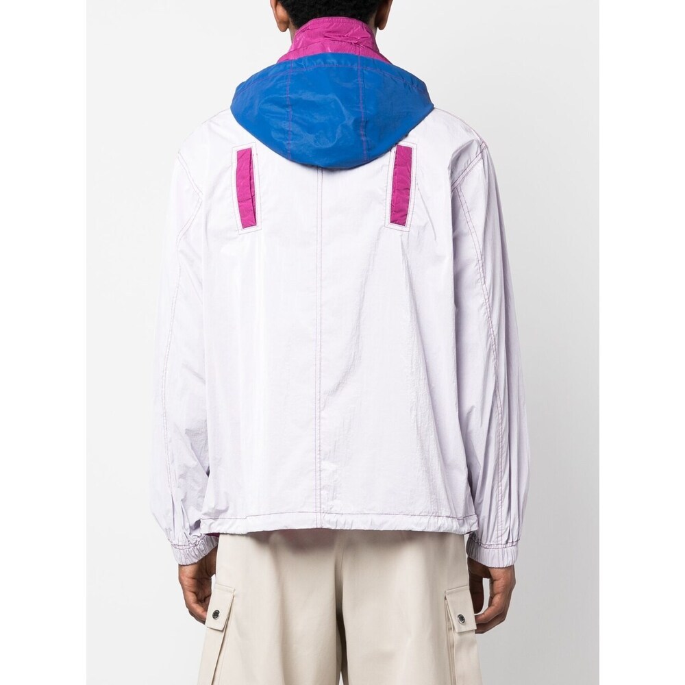 Stone Island Compass-patch Lightweight Jacket In Red