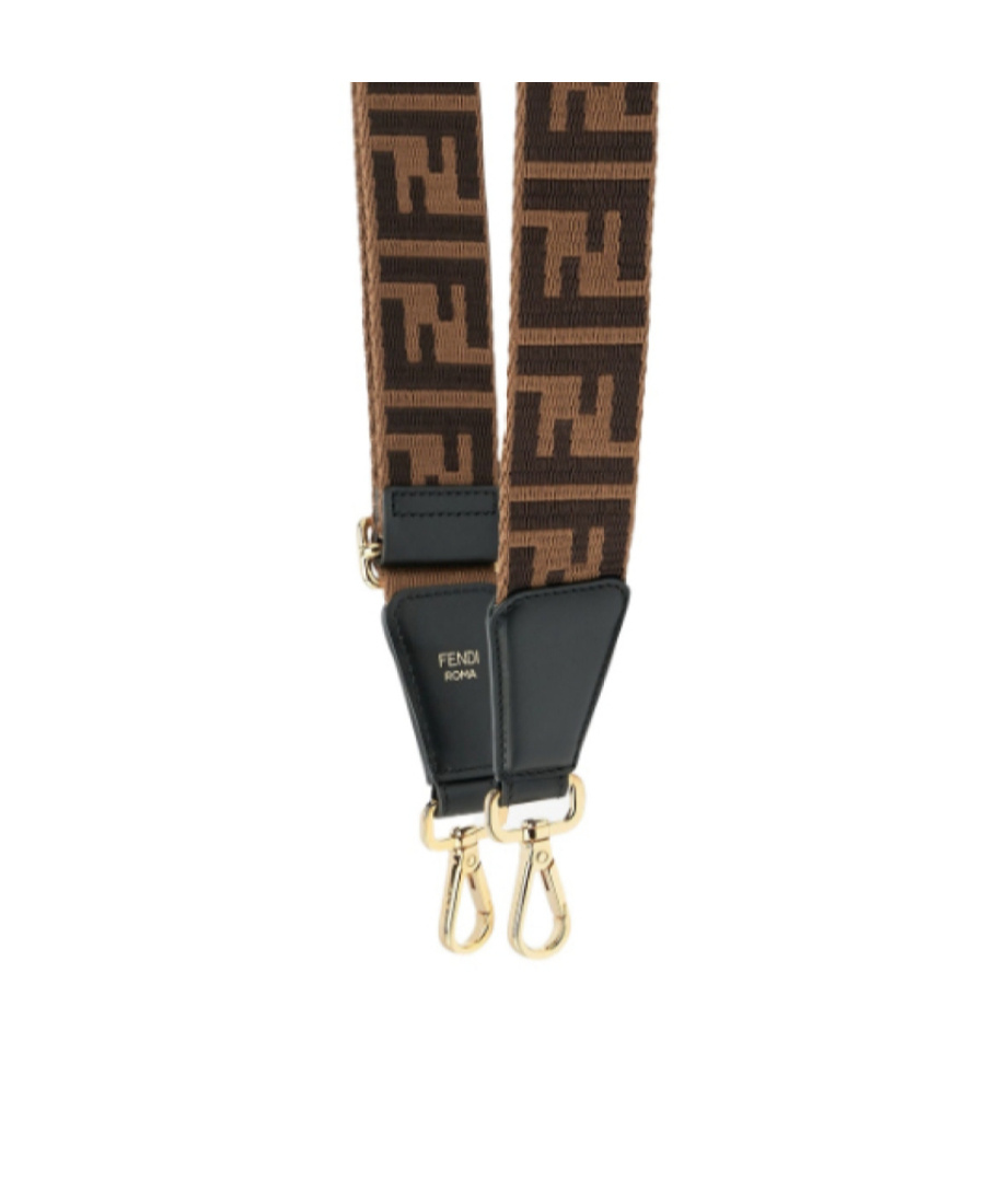 Fendi Strap You Double Clasp Adjustable Shoulder Strap In Brown