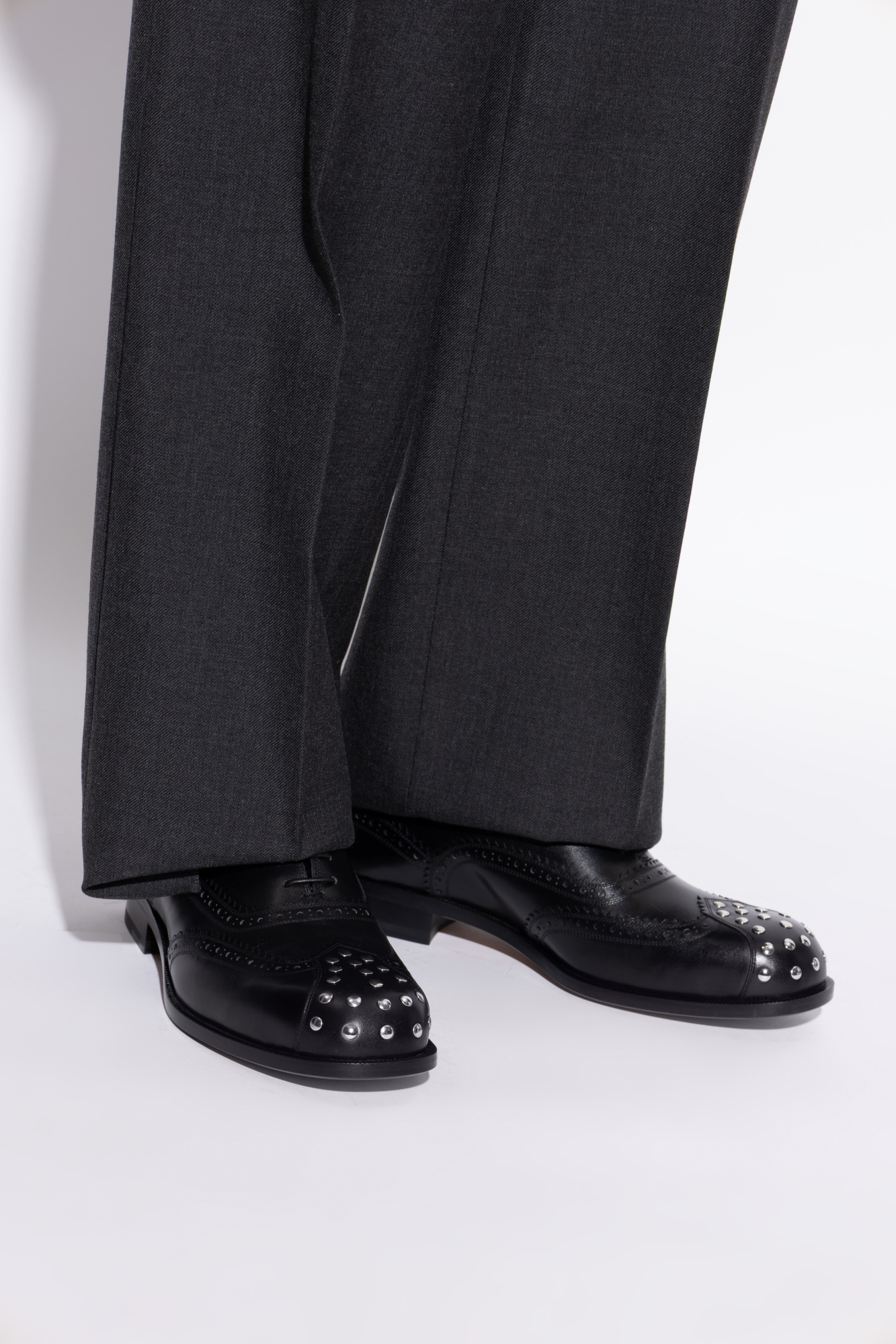 Bally Spiegel Stud Embellished Oxford Shoes In Black