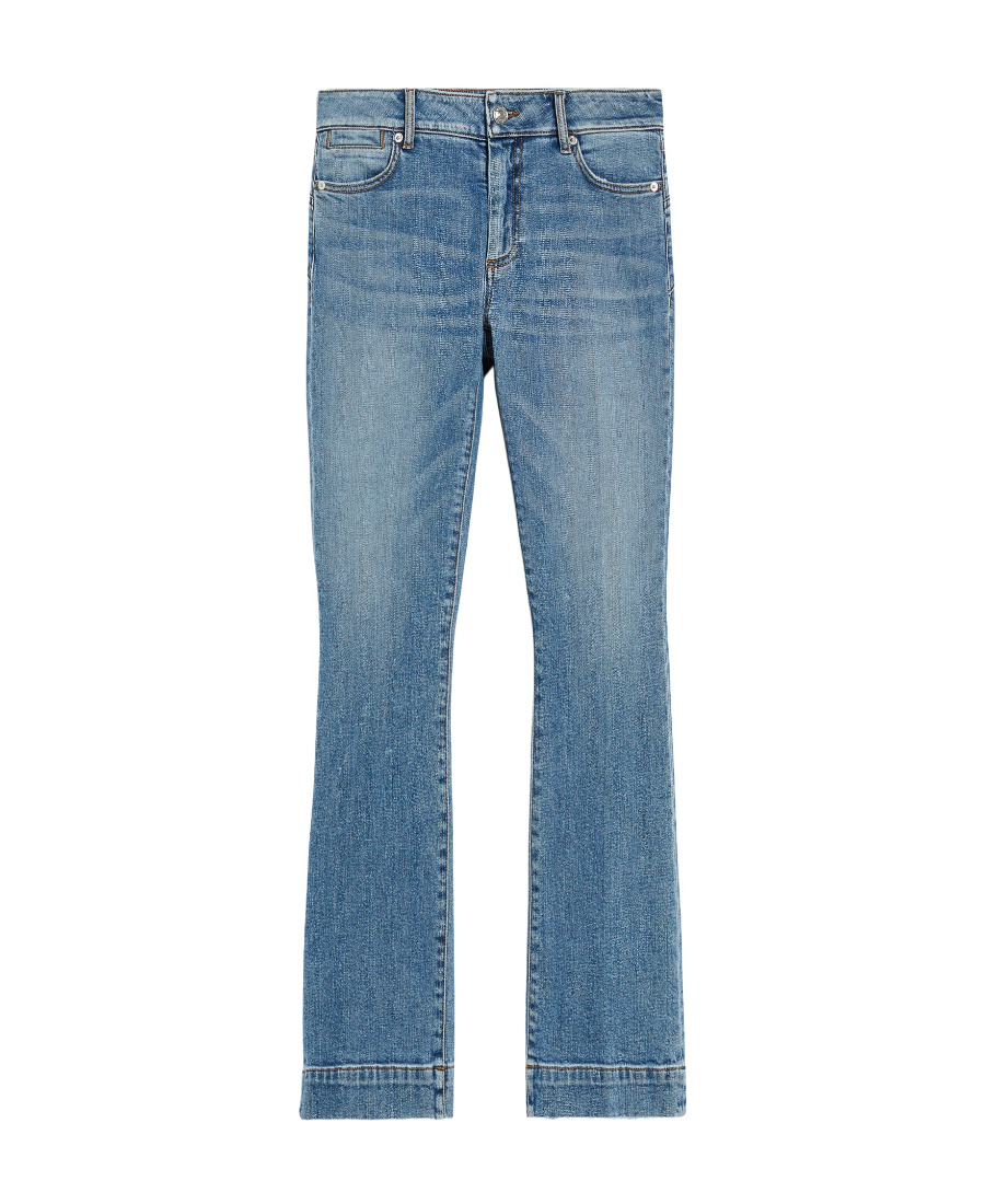 Sportmax Mini Trumpet Jeans Pants In Blue
