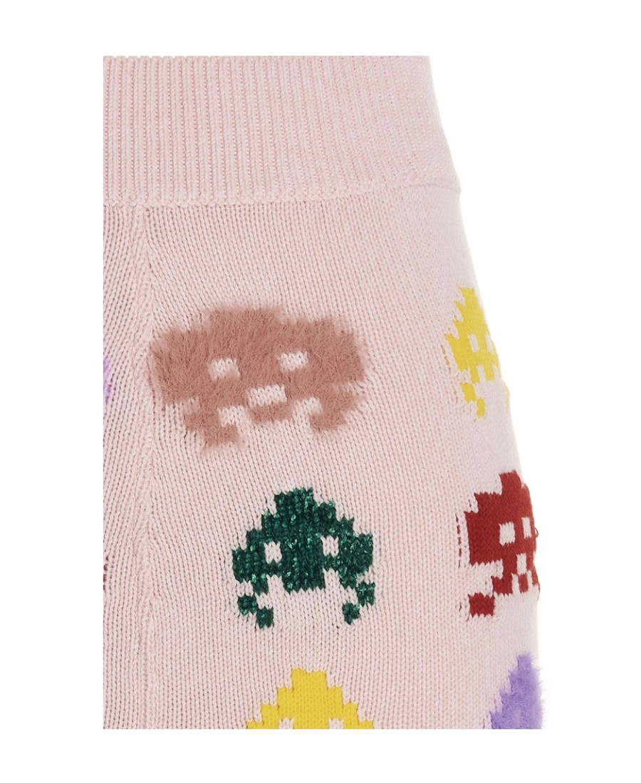 Stella Mccartney 'game On' Wool Blend Knit Skirt In Pink