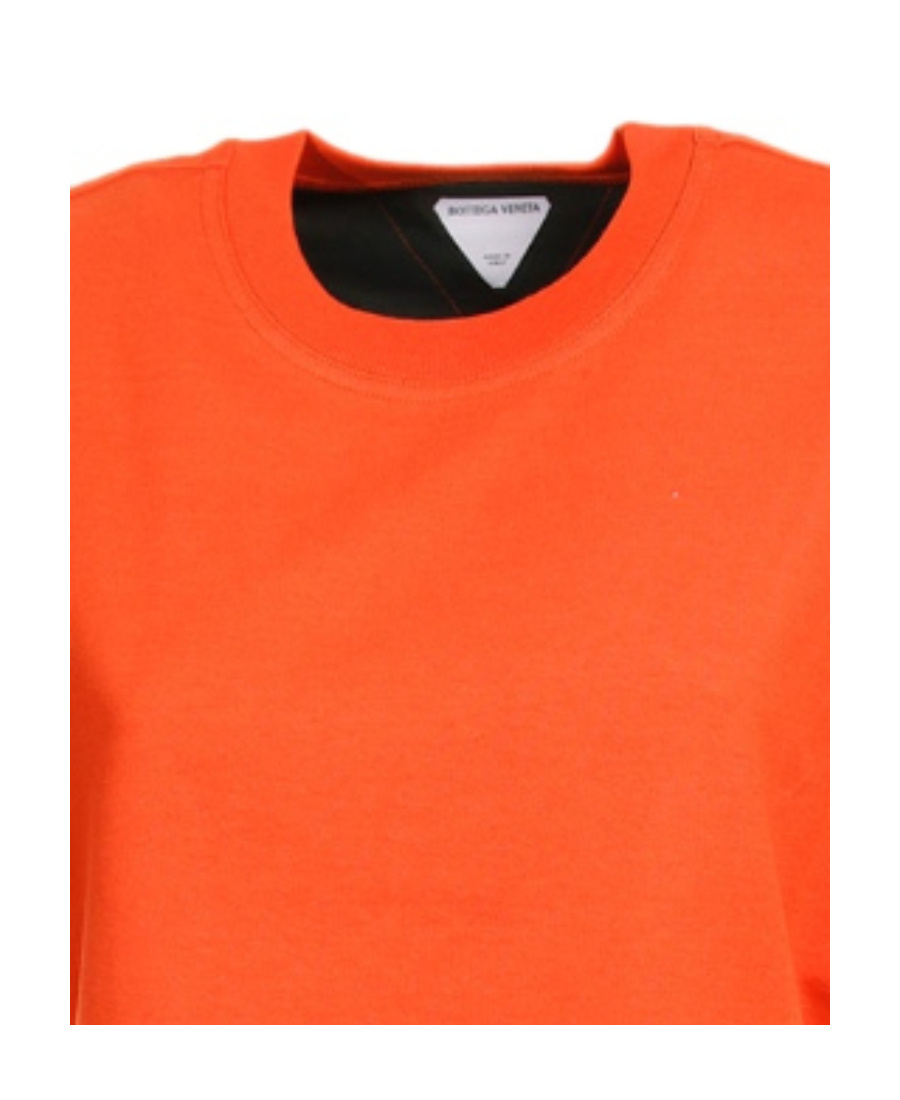 Bottega Veneta Short-sleeved T-shirt With Round Neck In Orange