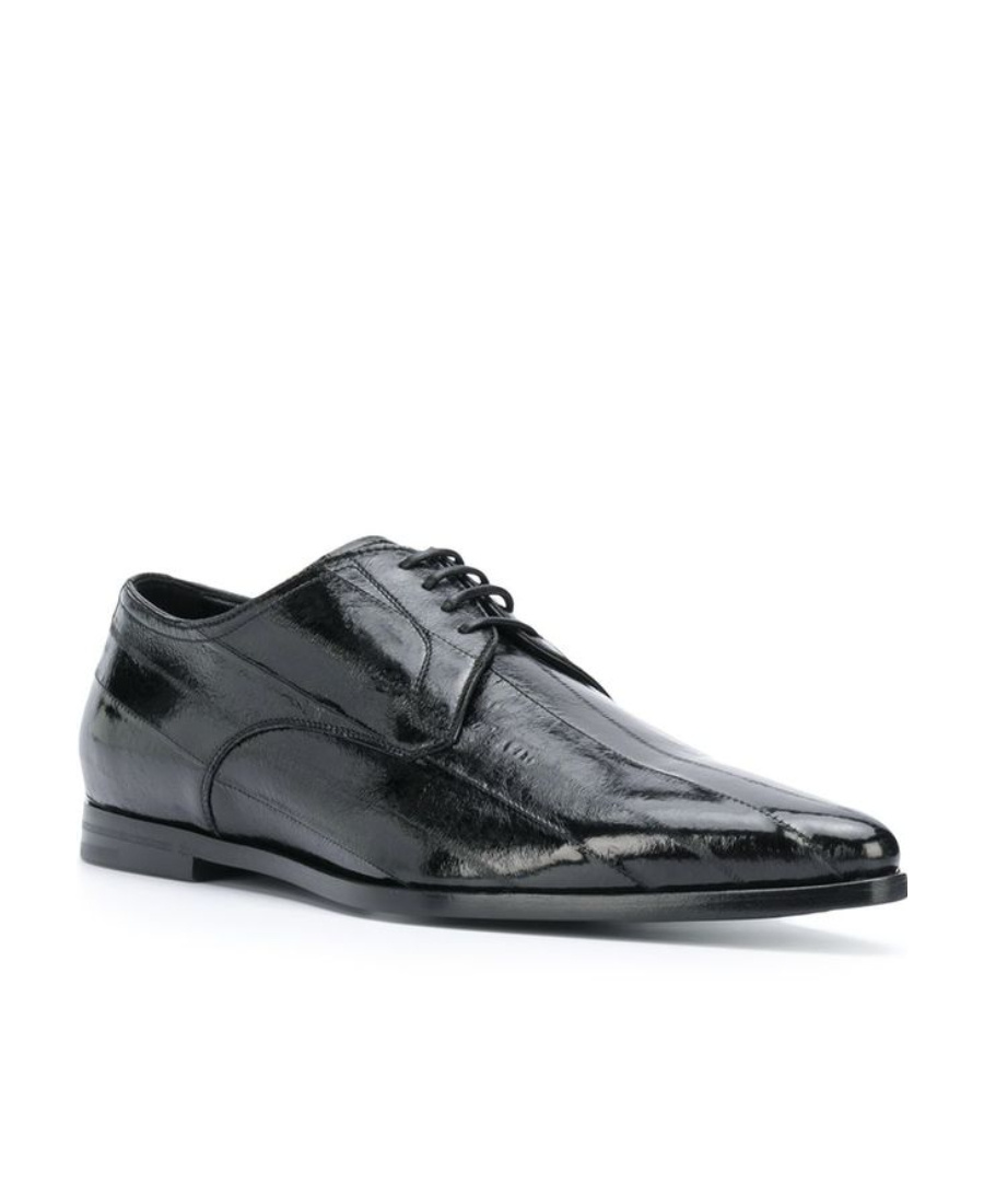 Dolce & Gabbana Point-toe Derby Shoes In Black