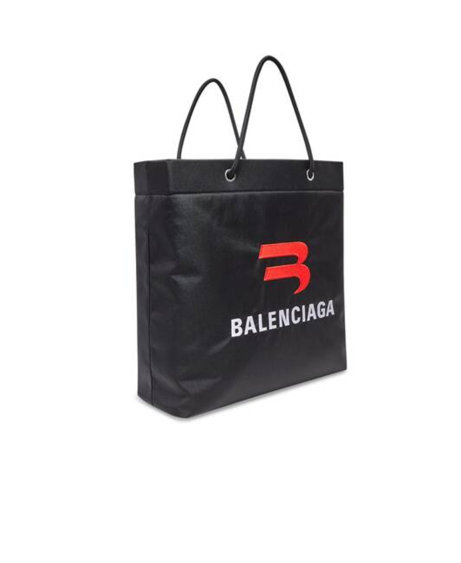 Balenciaga Explorer Logo-embroidered Tote Bag In Black
