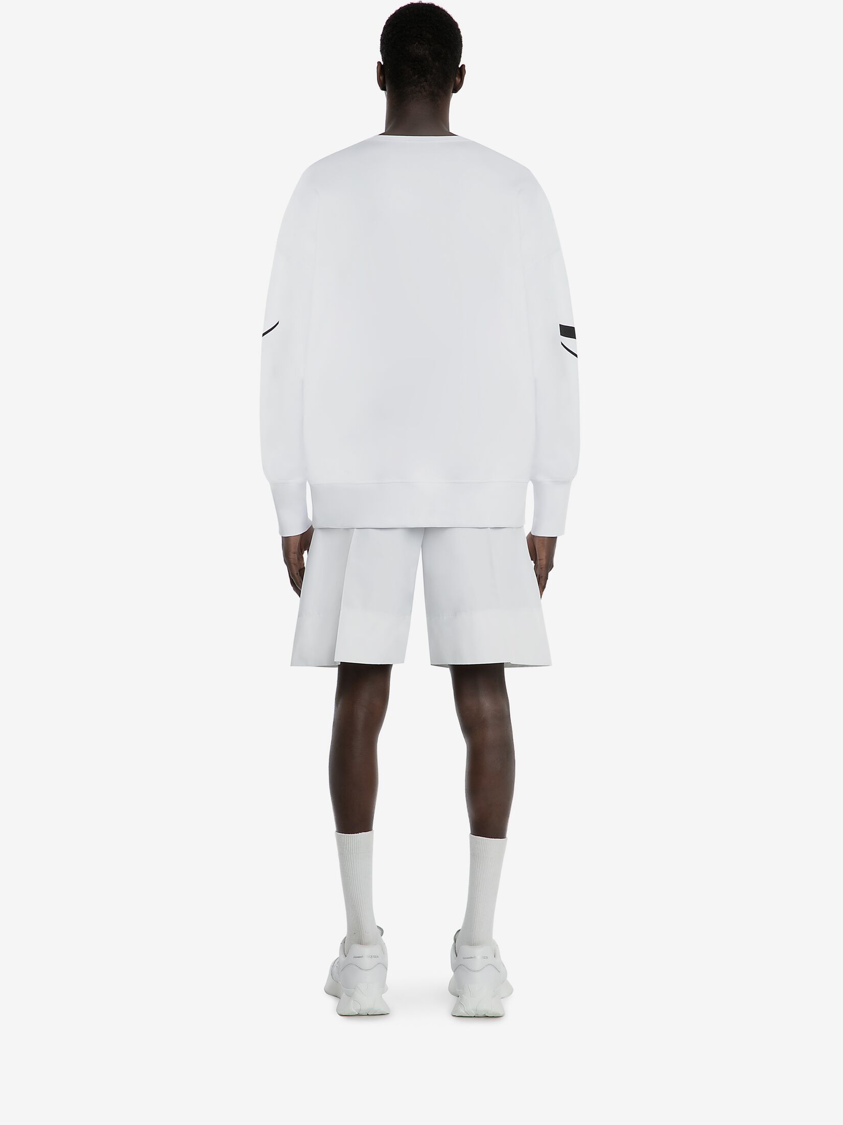 Alexander Mcqueen Logo-print Long-sleeve Sweatshirt In White