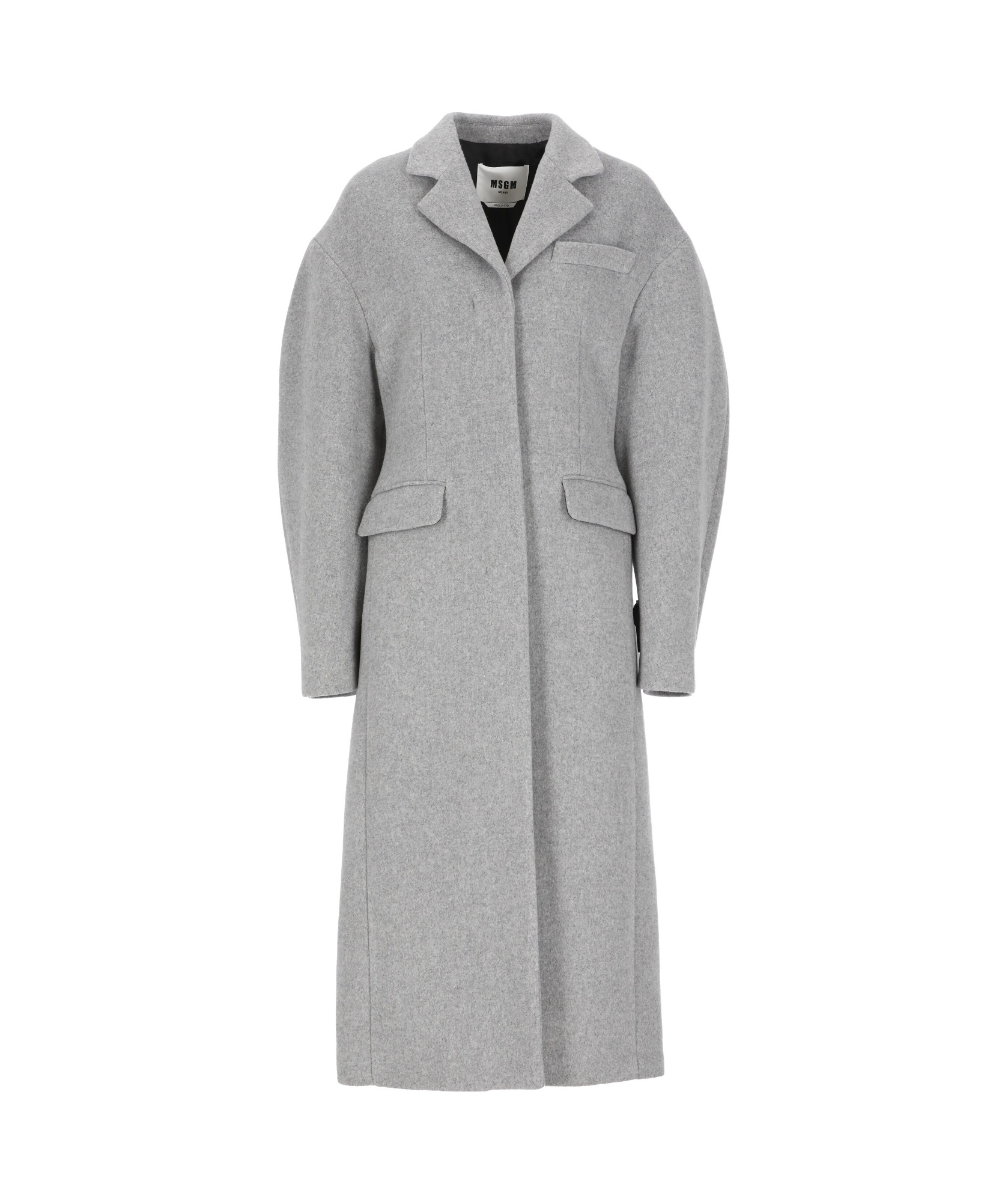 Msgm Wool Coat In Gray