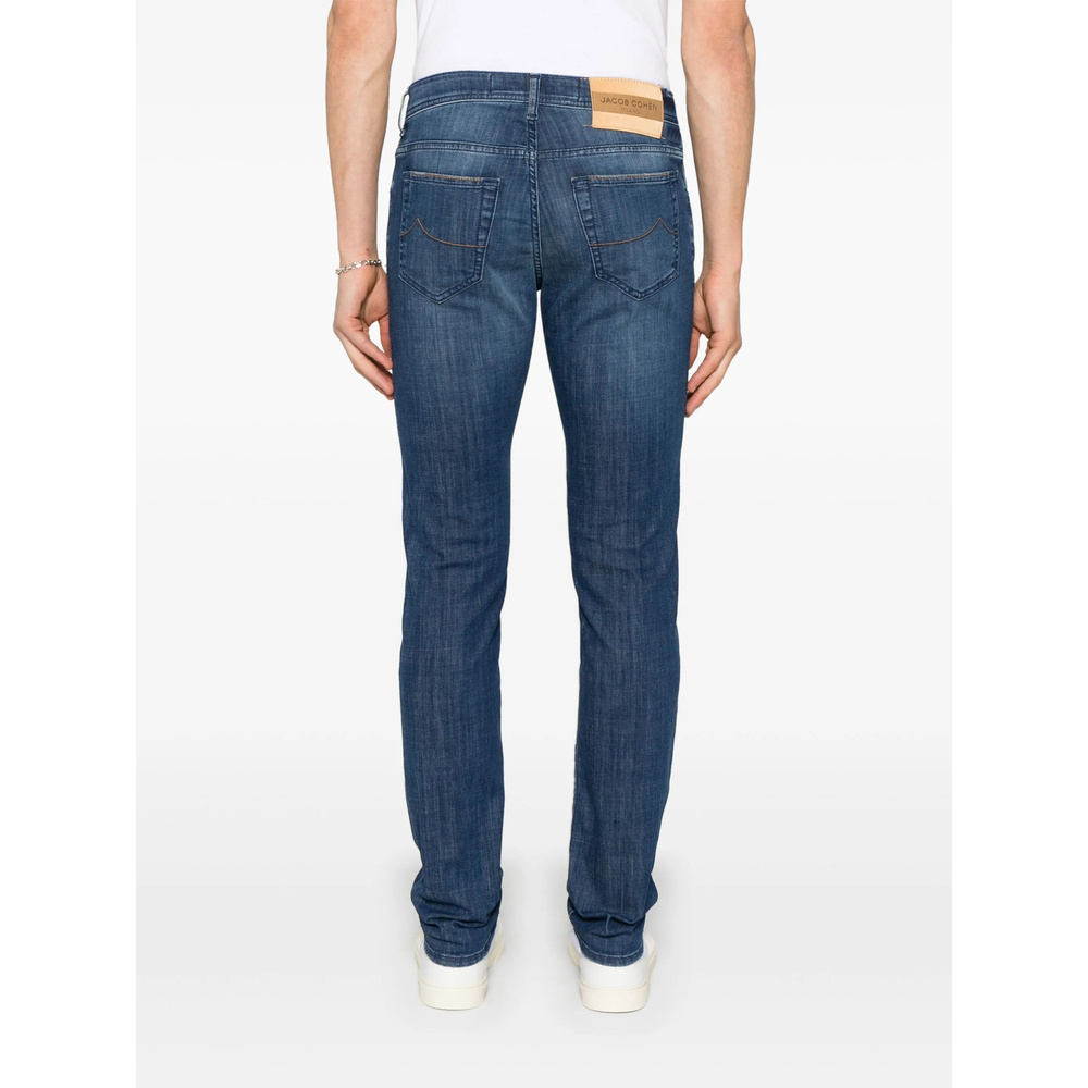 Jacob Cohen Belt Loop Denim Trousers In Blue