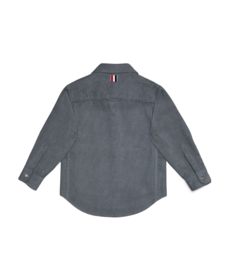 Thom Browne Corduroy Shirt Jacket In Gray