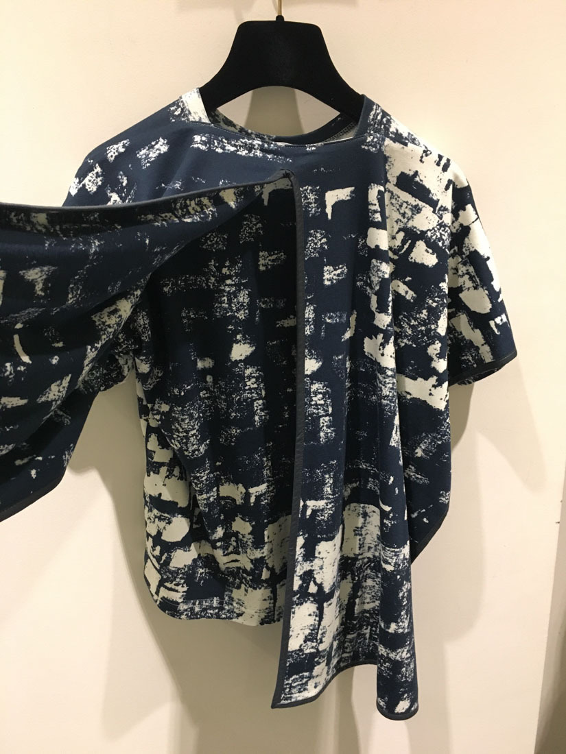 Celine Cotton Printed T-shirt In Blue