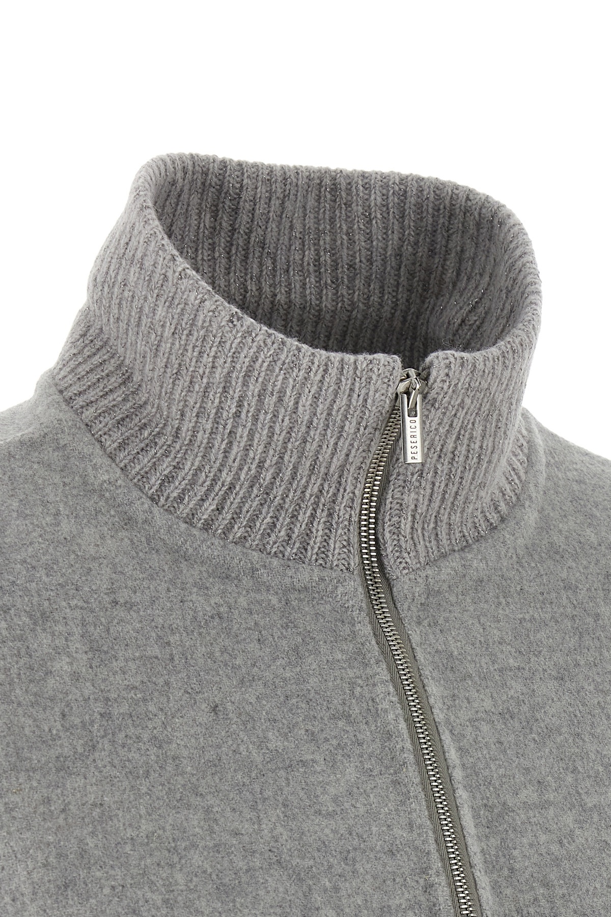 Peserico Double Cloth Jacket Puffer Jackets Gray In Gray