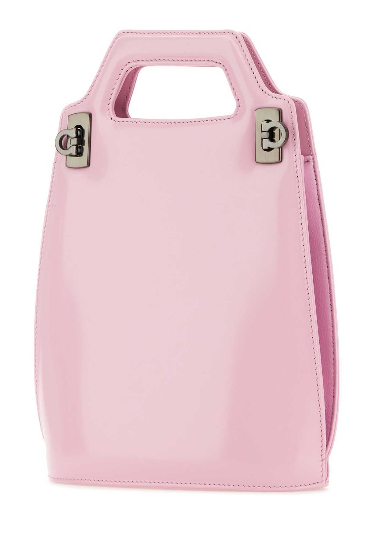 Shop Ferragamo Salvatore Wanda Mini Top Handle Bag In Pink