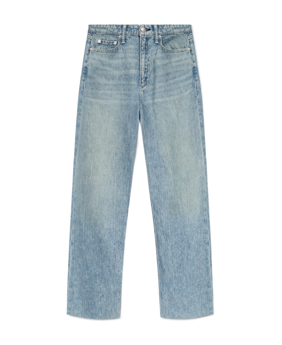 Shop Rag & Bone Featherweight Logan Mira Mid-rise Jeans In Blue