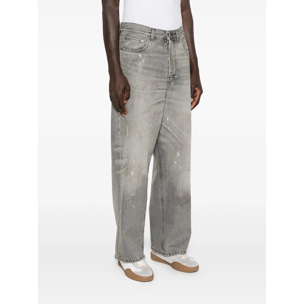 Haikure Denim Trousers With Belt Loops In Blue