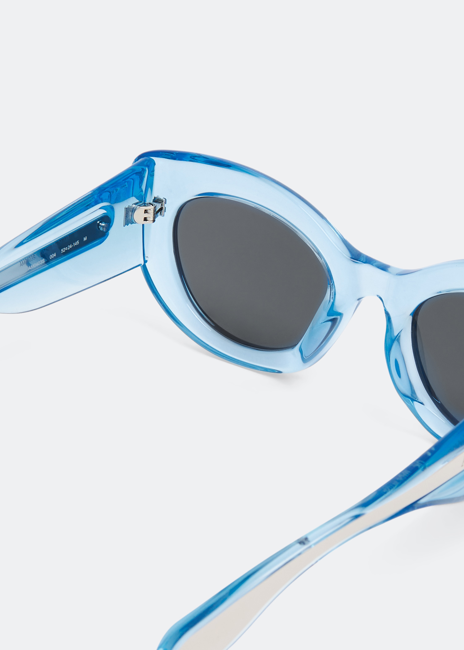 Alexander Mcqueen Light-blue Acetate The Curve Sunglasses In Blue