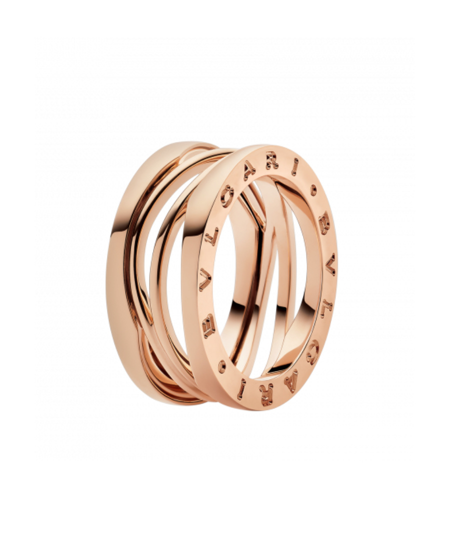 Bvlgari Logo Ring In Yellow