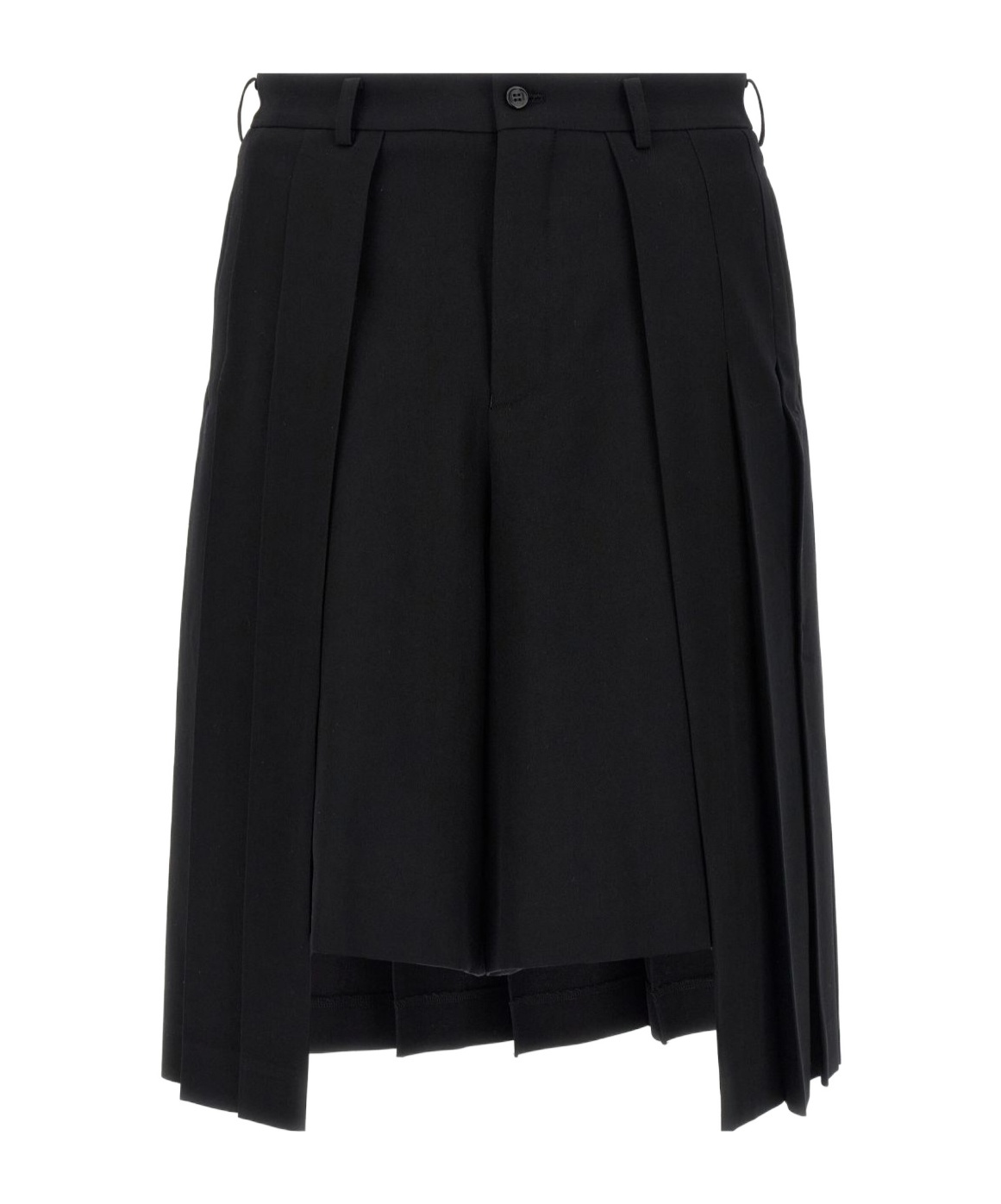 Comme Des Garçons Bermuda Shorts With Pleated Design And Pockets