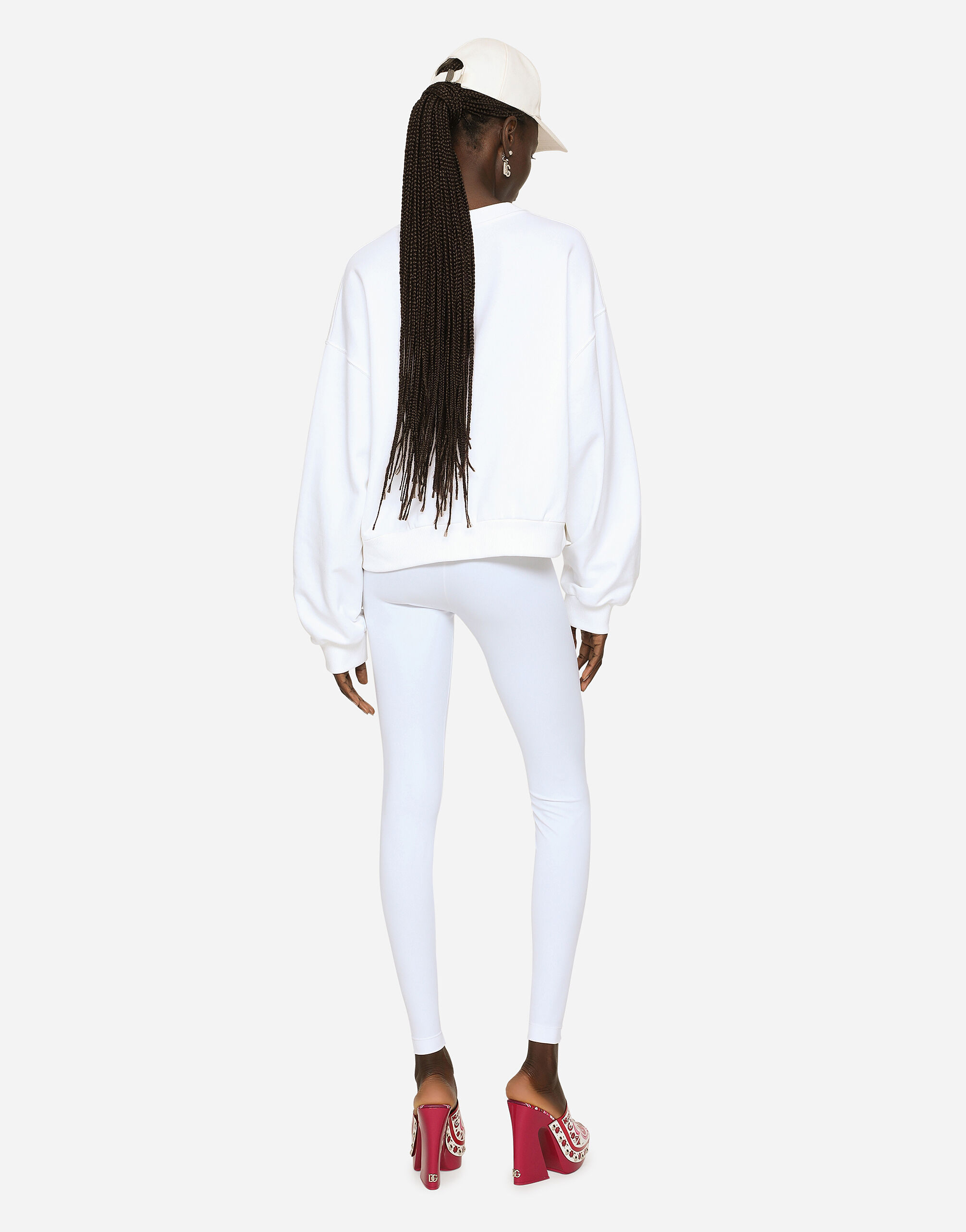 Dolce & Gabbana Logo-print Sweatshirt In White