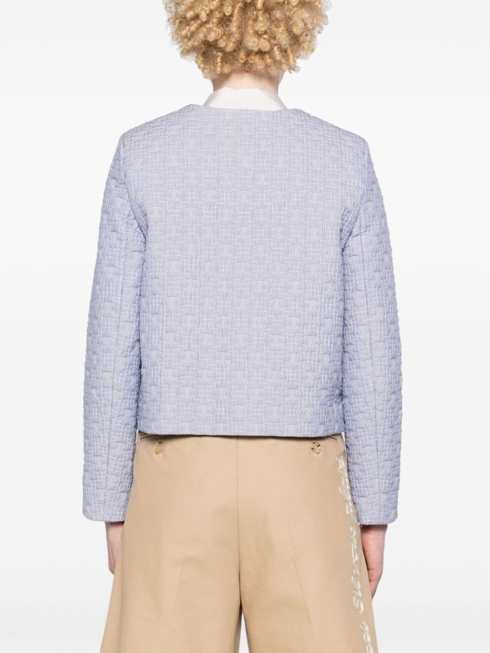 CELINE TRIOMPHE BOUTIS CHELSEA JACKET IN STRIPED COTTON