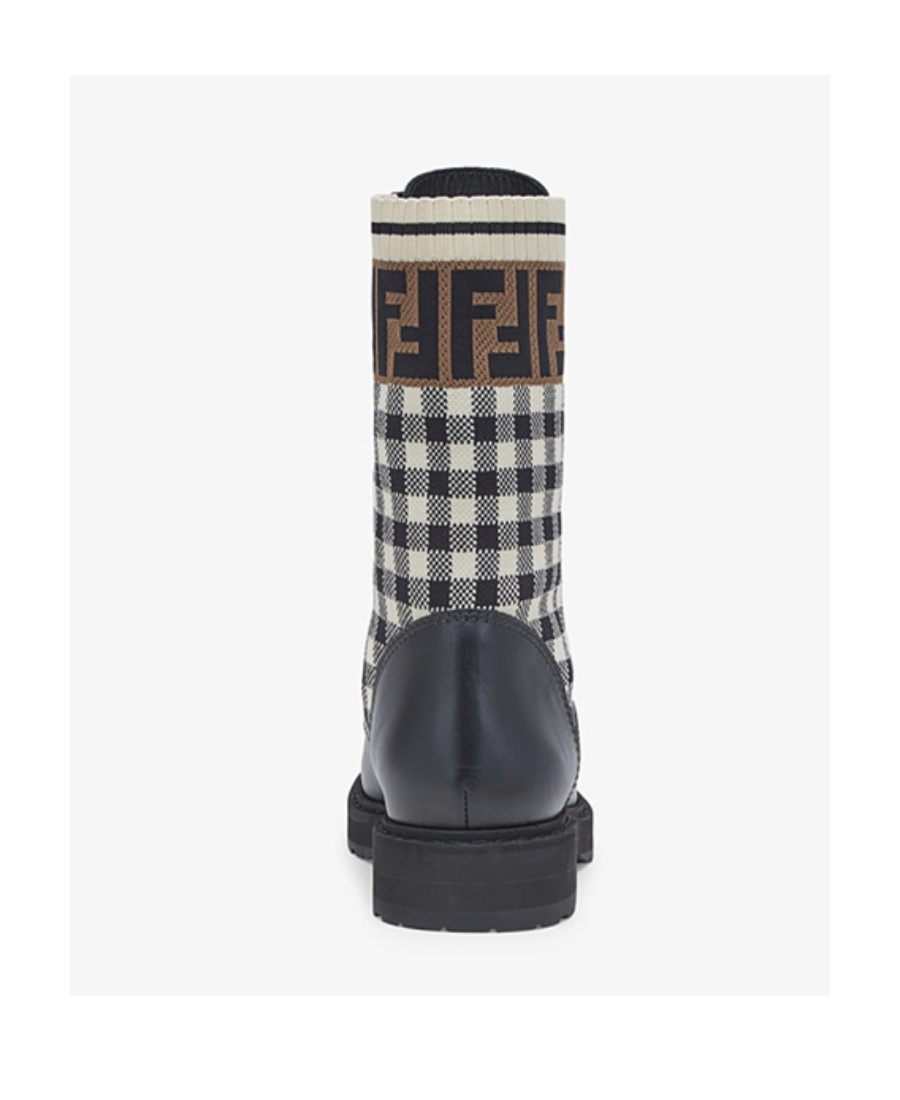 Fendi Rockoko Ff Biker Boots In Black