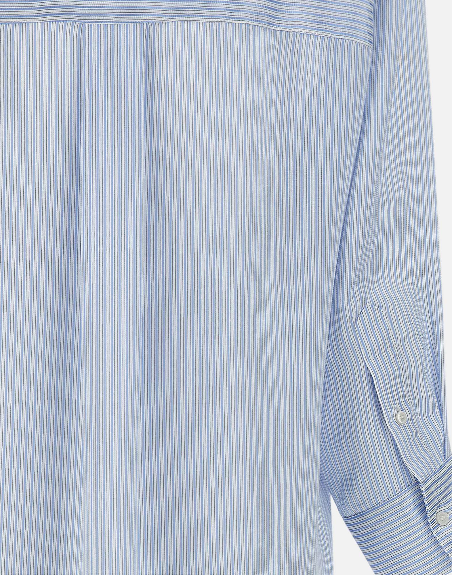 Fabiana Filippi Striped Split-neck Blouse In Blue