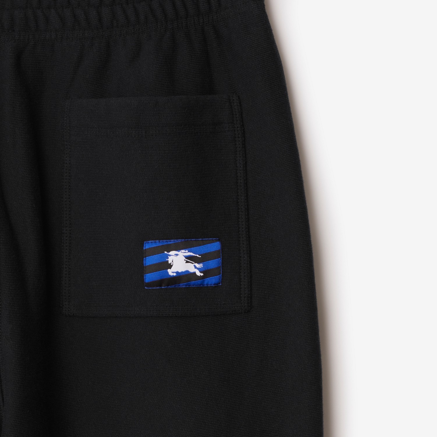 Burberry Equestrian Knight Cropped-leg Track Pants In Black