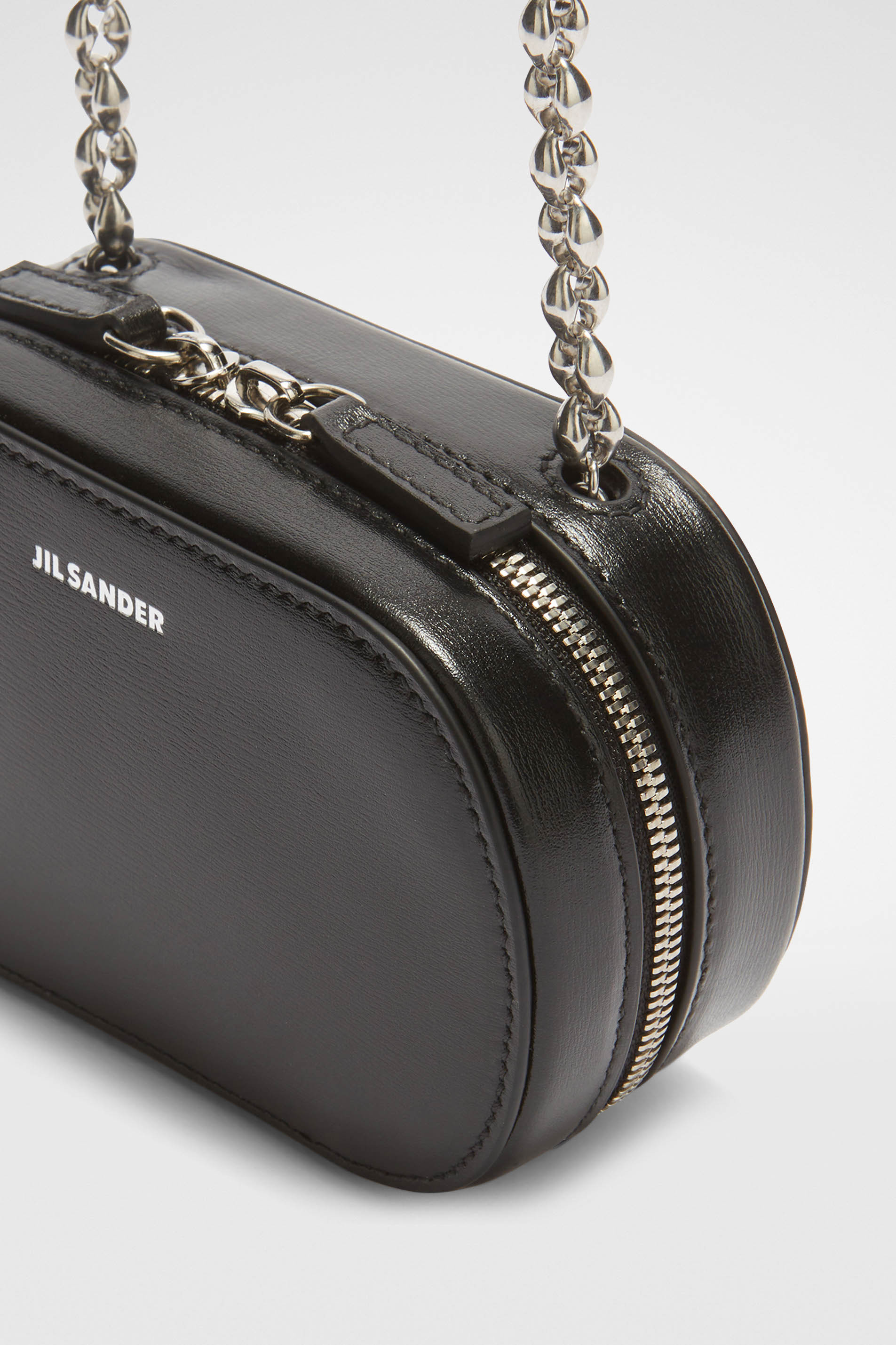 Jil Sander Smooth-leather Mini Crossbody Bag In Black