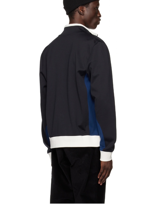 Ps By Paul Smith Black Paneled Sweatshirt In Black
