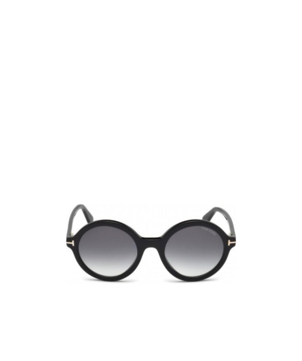 Tom Ford Round Frame Plain Mirror In Gray