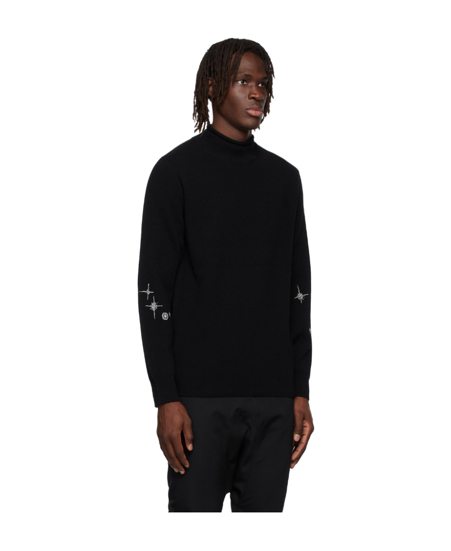 We11 Done Logo Sweater In Black