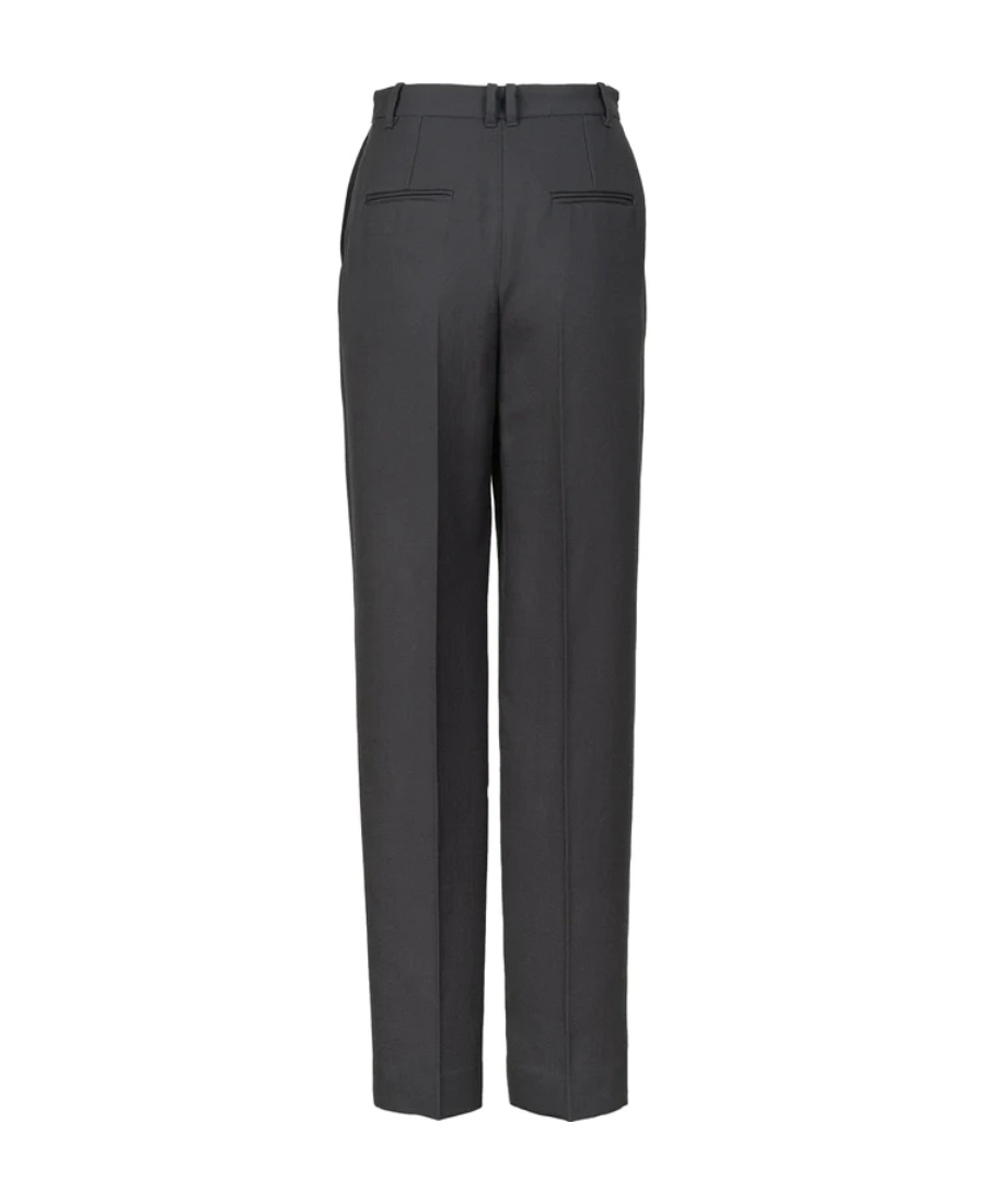 The Row Logo Straight Casual Pants In Black