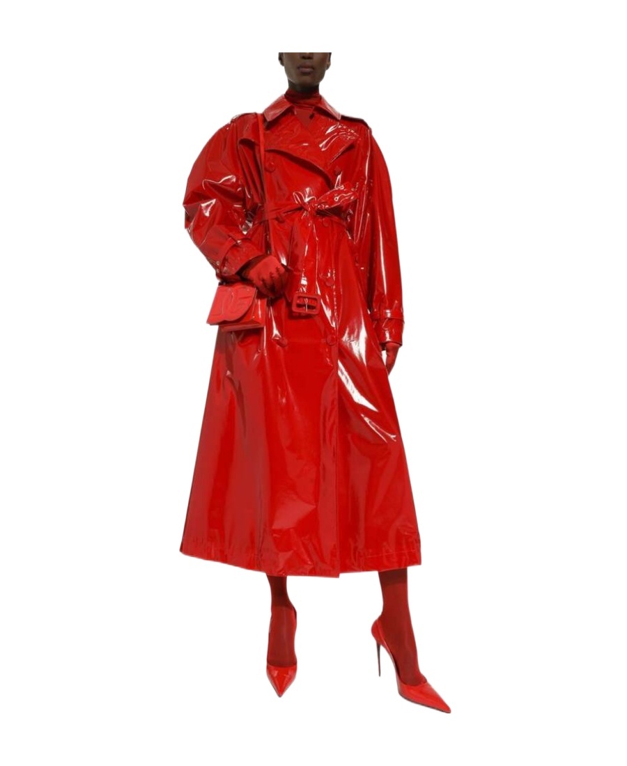Dolce & Gabbana Dolce  Gabbana Regular Fit Trench Coat In Red